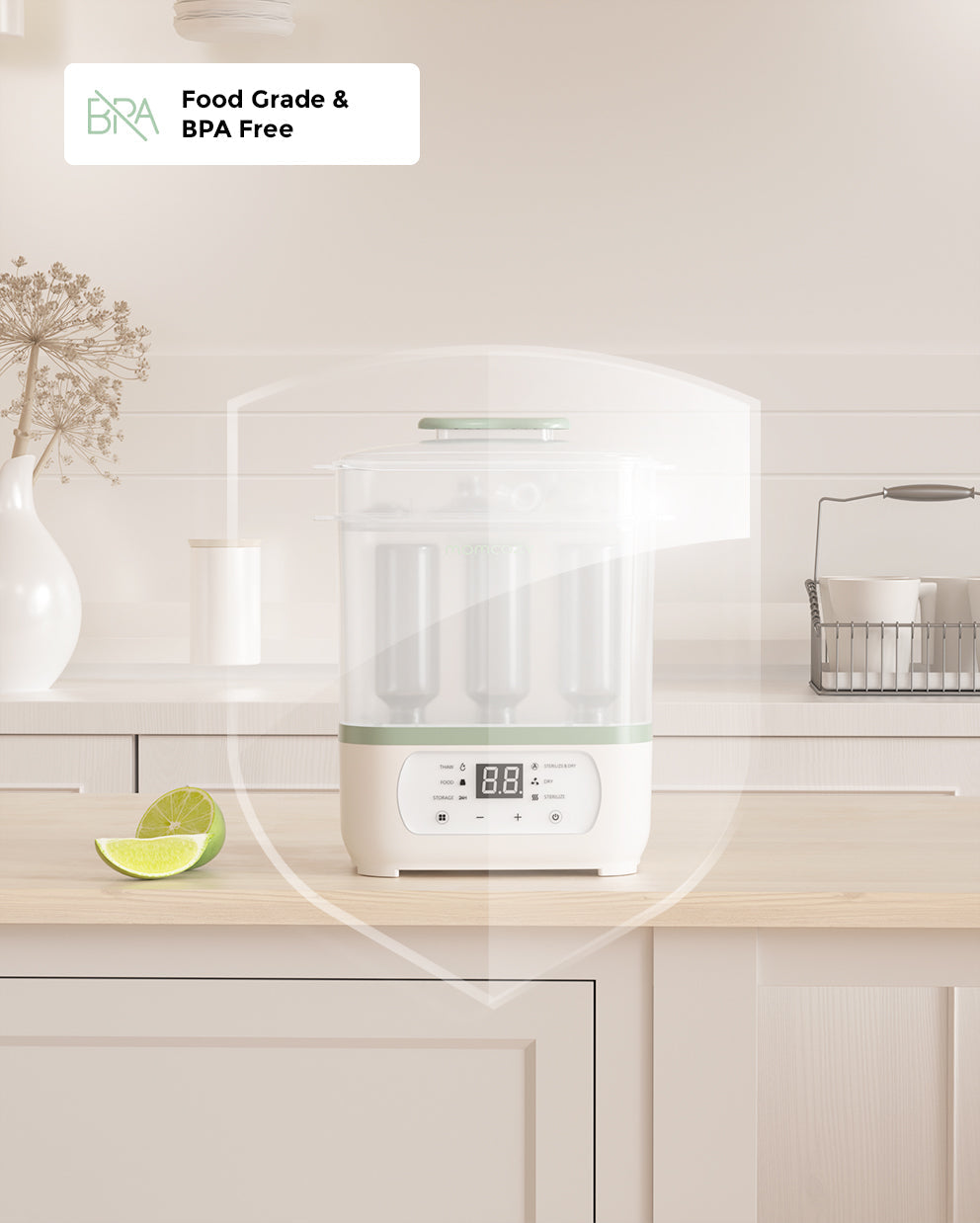 Momcozy Stérilisateur à vapeur pour biberons 8-en-1