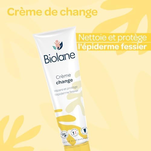 BIOLANE - Crème change dermo pédiatrie - Siège Bébé Protège et répare les irritations - Soin pour la peau - 98% Ingrèdients Naturels