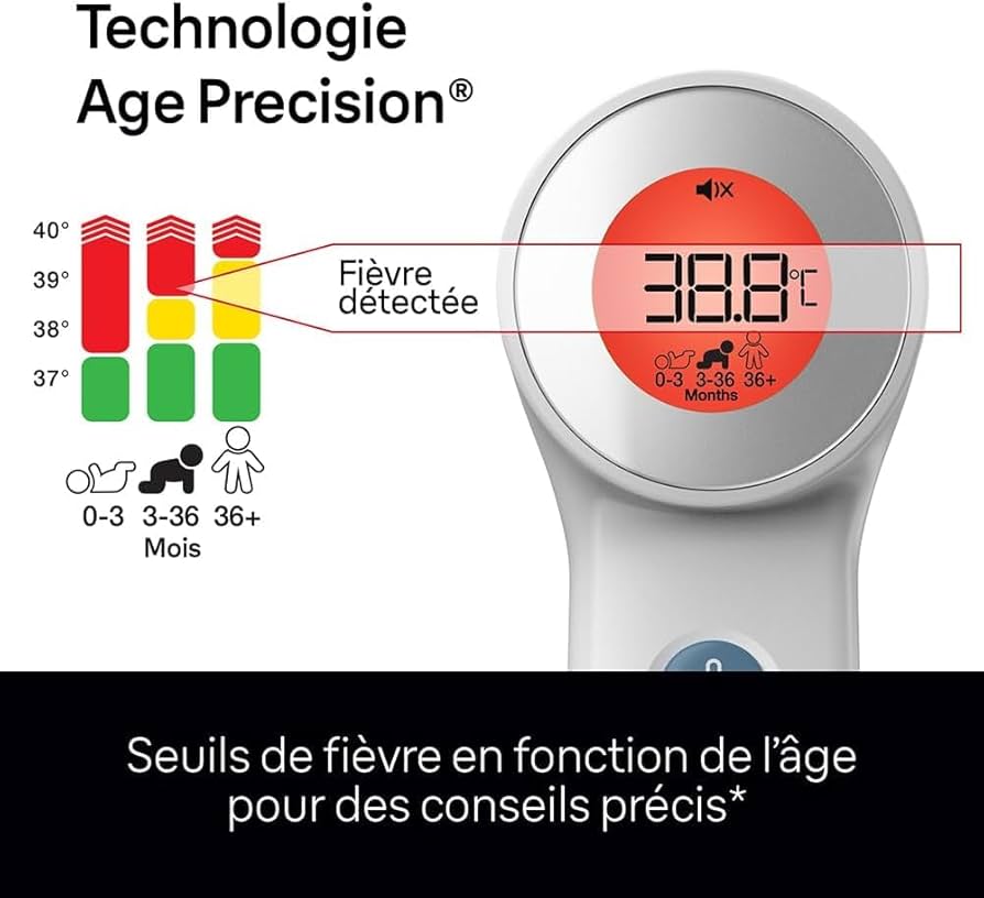 Thermomètre Braun Sensian 7 frontal sans contact 3-en-1