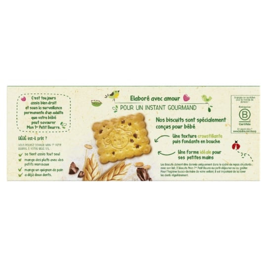 BLEDINA Biscuits Bébé dès 12 mois Petit beurre pépites chocolat