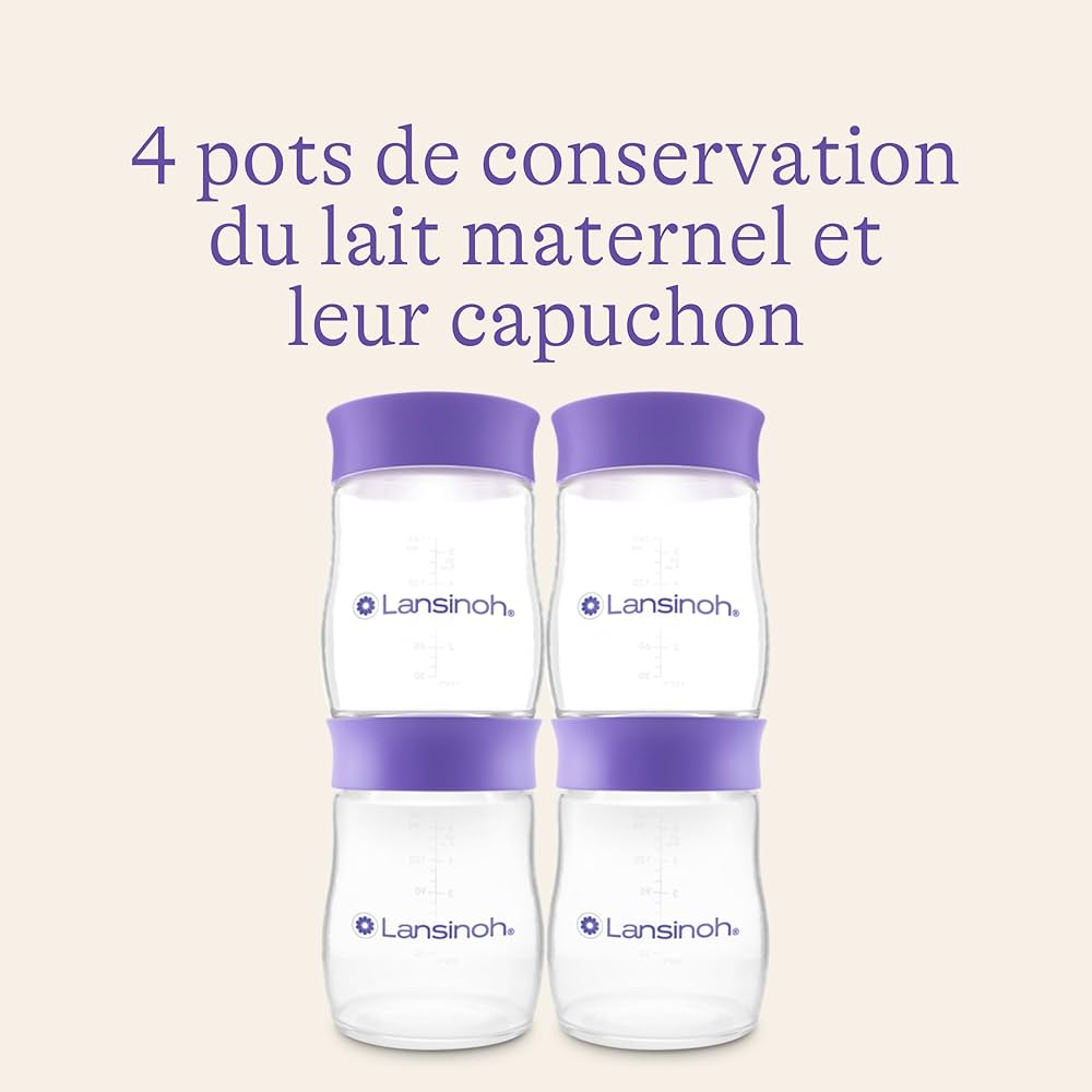 Lansinoh I Pots de conservation du lait maternel 4x160M