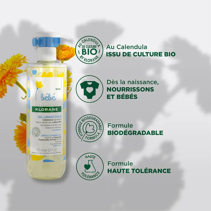 Klorane Bébé Gel Lavant Doux 2x500ml