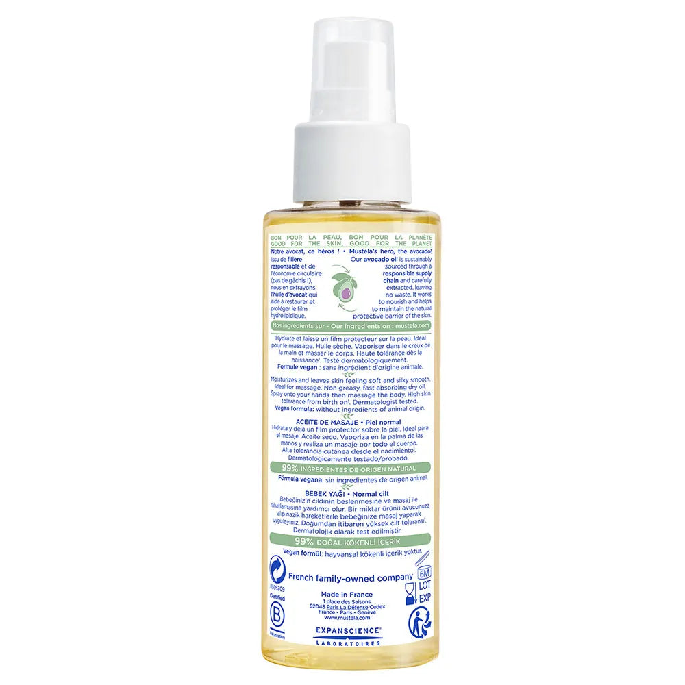 Mustela Huile De Massage Peaux Normales 100 ml
