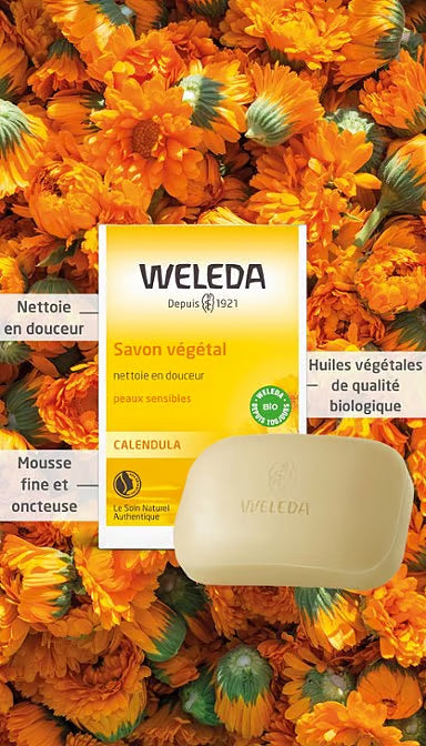 Weleda Calendula Savon Vegetal Peaux Sensibles 100g