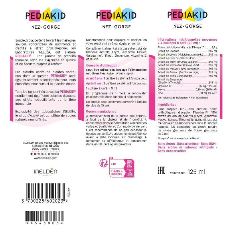 PEDIAKID Sirop Nez-Gorge