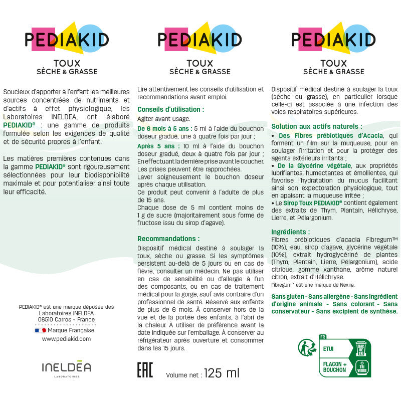 PEDIAKID Sirop Toux Sèche & Grasse