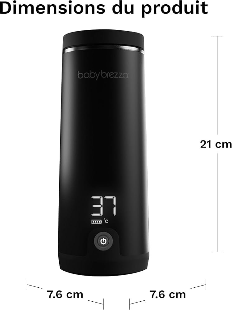 BabyBrezza  Chauffe biberon nomade ultra rapide avec recharge rapide et durable