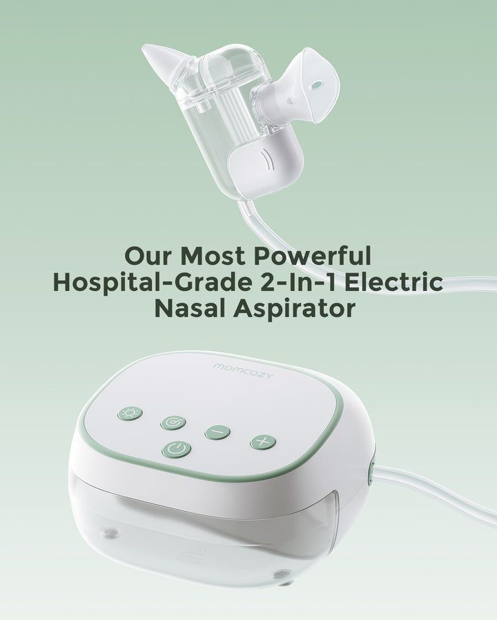 Momcozy BreezyClear Pro™ Aspirateur Nasal Électrique 2-en-1 à Pulvérisation et Aspiration