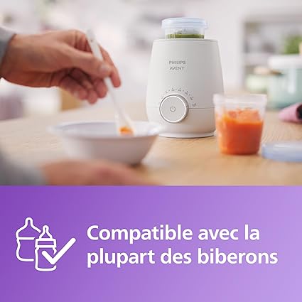 Philips Avent Premium - Chauffe-biberon rapide, avec contrôle intelligent de la température