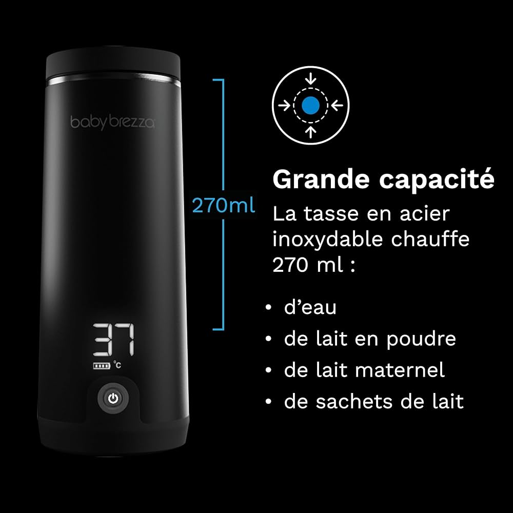 BabyBrezza  Chauffe biberon nomade ultra rapide avec recharge rapide et durable