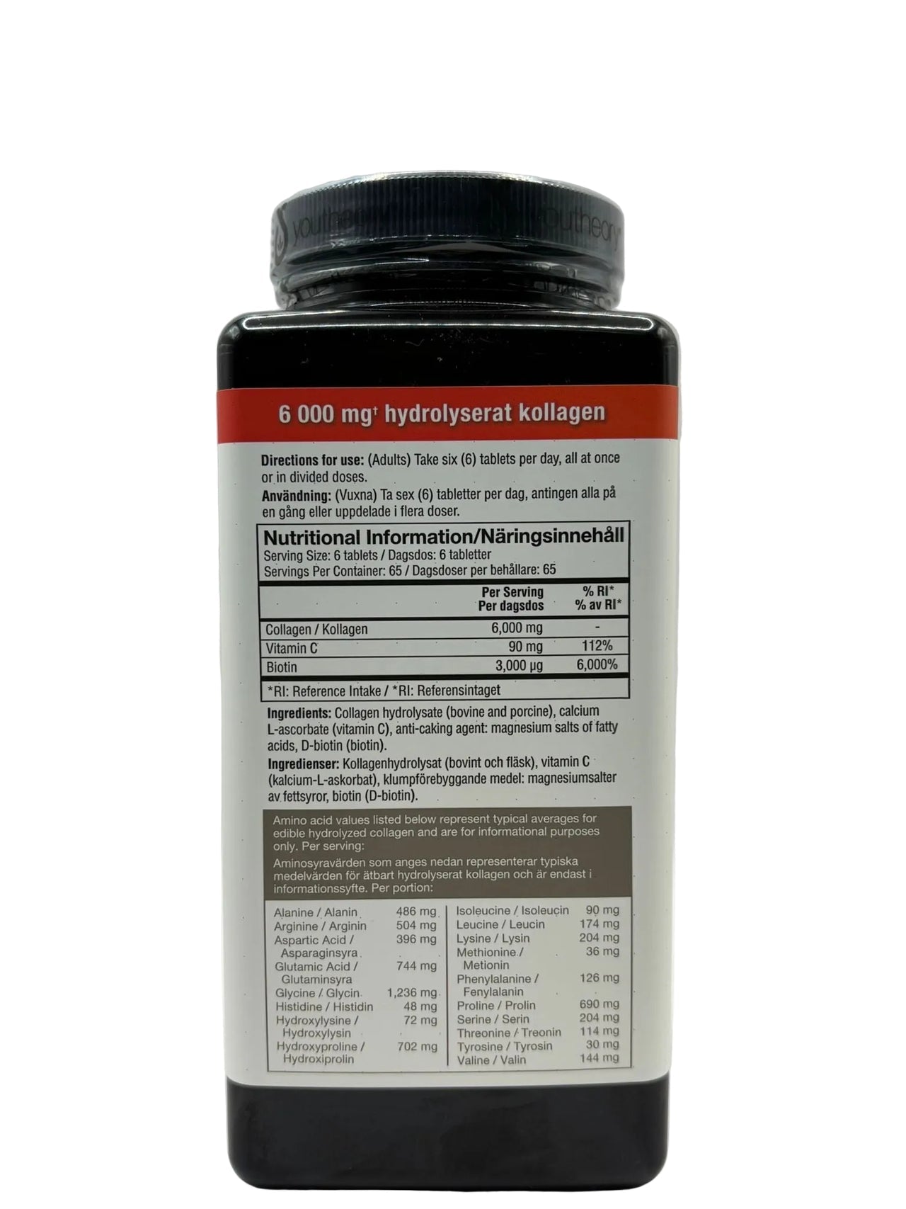 Youtheory Collagen + Biotin – 390 Tablets