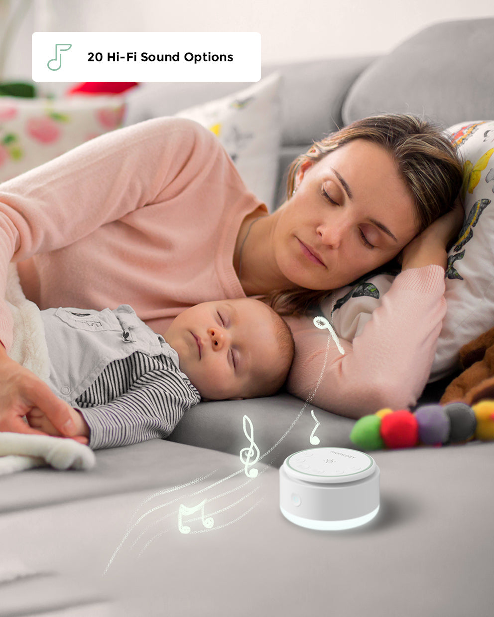 Appareil sonore portable pour bébé Momcozy - Batterie longue durée
