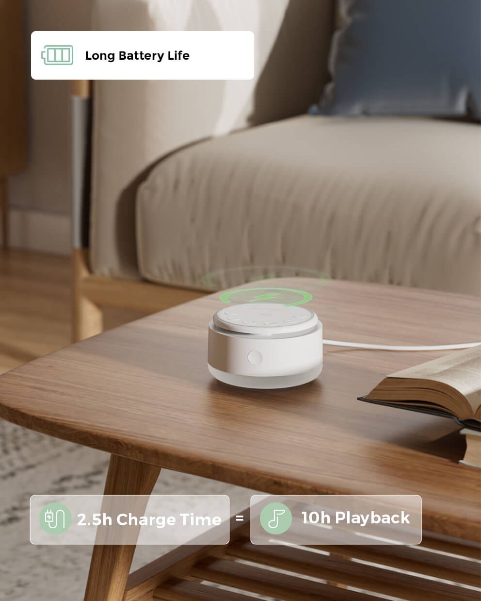 Appareil sonore portable pour bébé Momcozy - Batterie longue durée