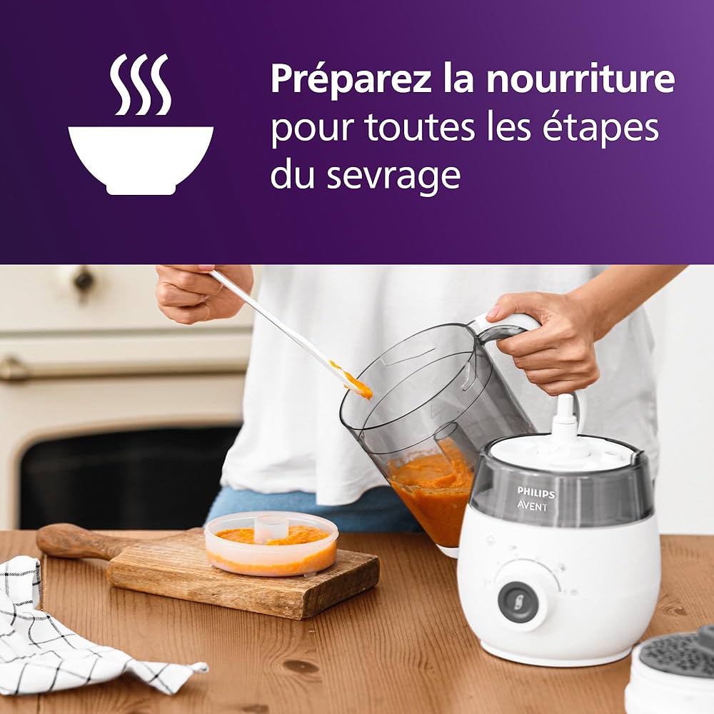 Philips Avent - Robot cuiseur vapeur-mixeur 4 en 1