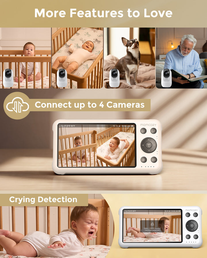 Momcozy Camera Moniteur Bébé Intelligent  BM04