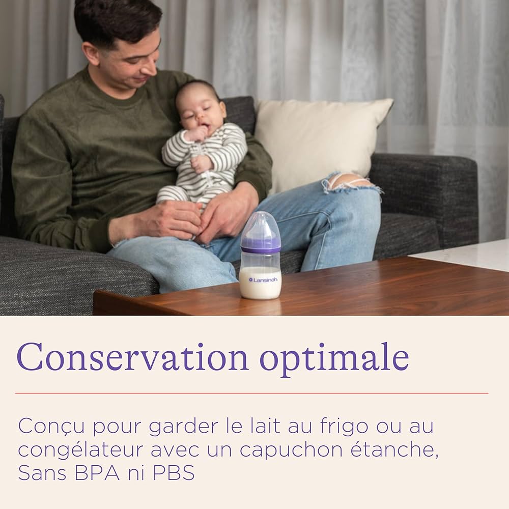 Lansinoh I Pots de conservation du lait maternel  4x160M