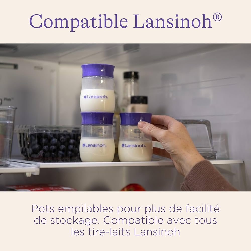 Lansinoh I Pots de conservation du lait maternel  4x160M
