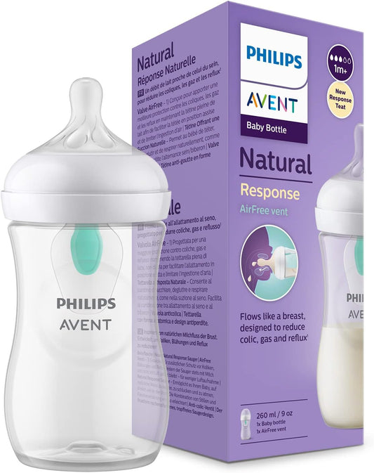 Philips Avent Biberon  Anti colique à Réponse Naturelle de 260 ml avec valve AirFree