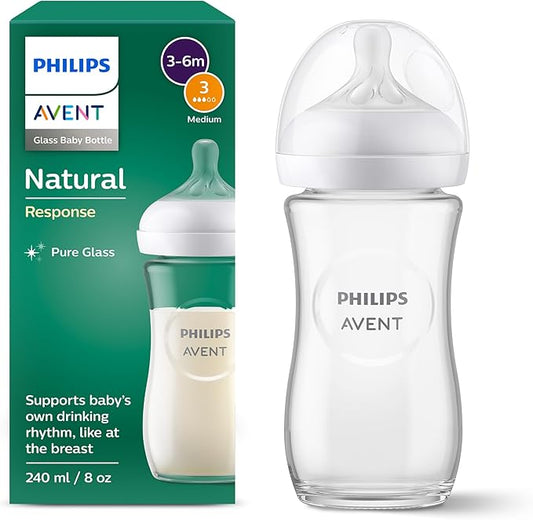 Philips Avent Biberon en verre à Réponse Naturelle – biberon de 240 ml