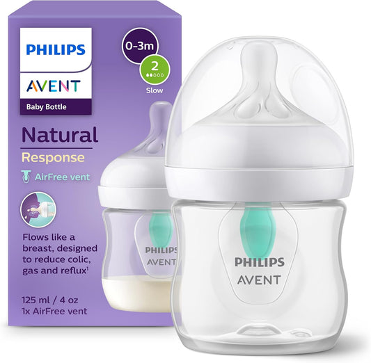 Philips Avent biberons Anti colique à Réponse Naturelle de 125 ml avec valve AirFree, sans BPA